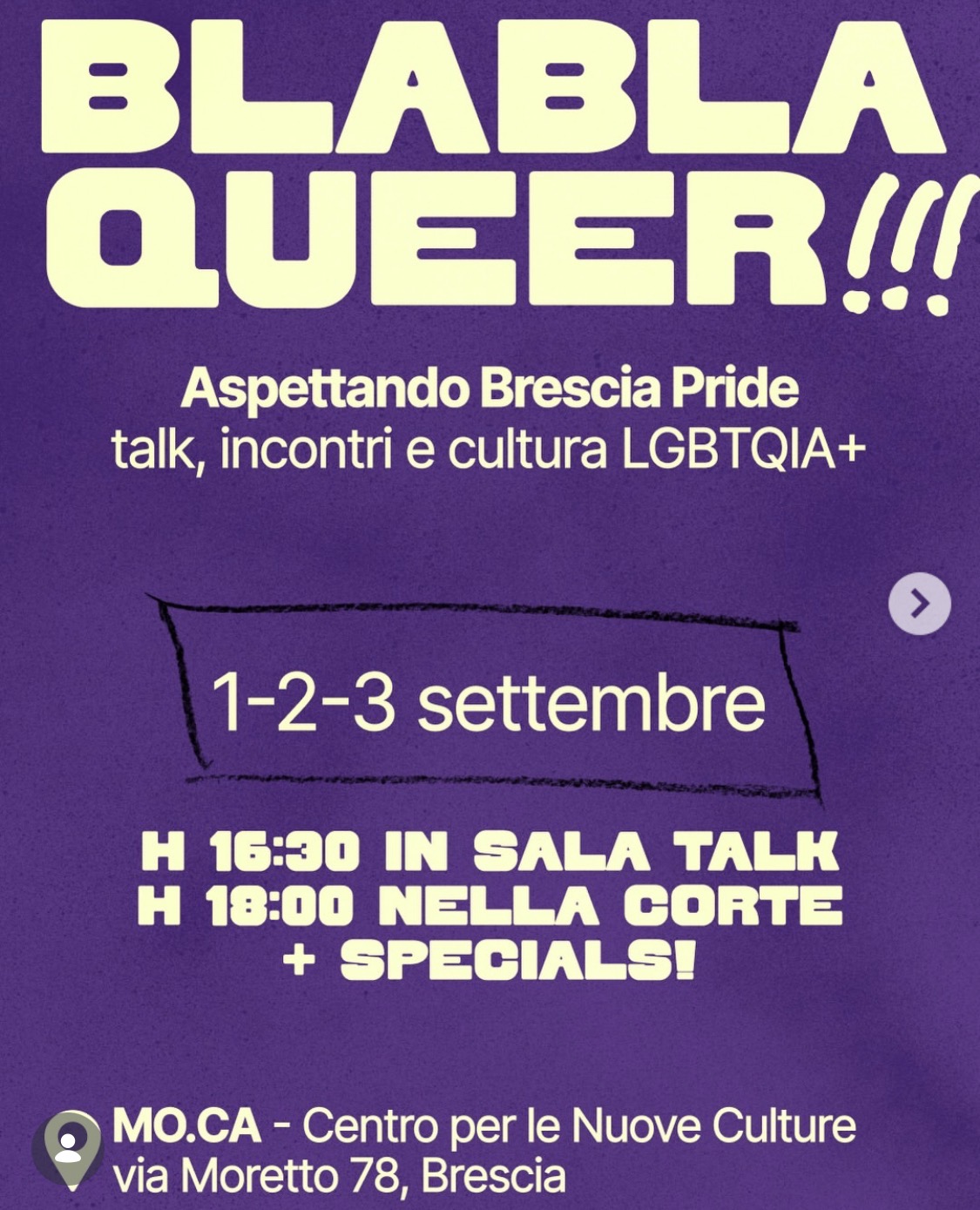 BLABLAQUEER: tre giorni di incontri a Brescia in attesa del Pride 2026