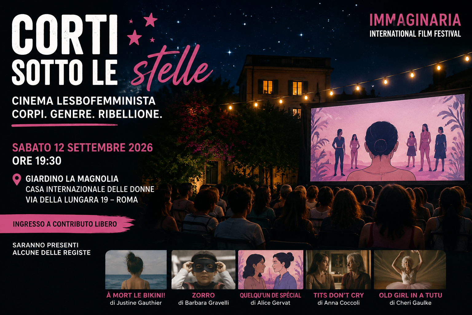 “Corti sotto le stelle”, in Rome the lesbofeminist cinema challenges the rules imposed on bodies