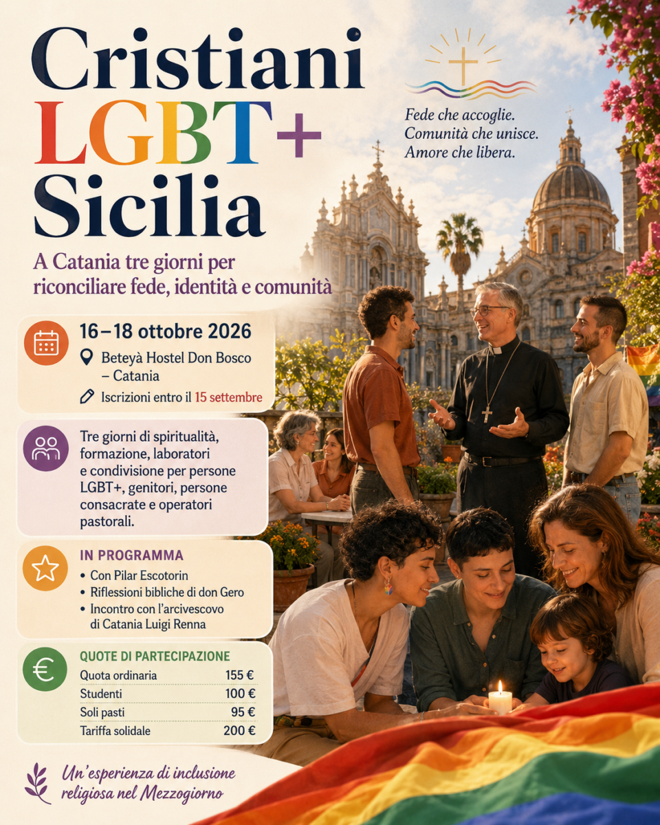 LGBT+ Christians Sicily, three days in Catania to reconcile faith, identity and community