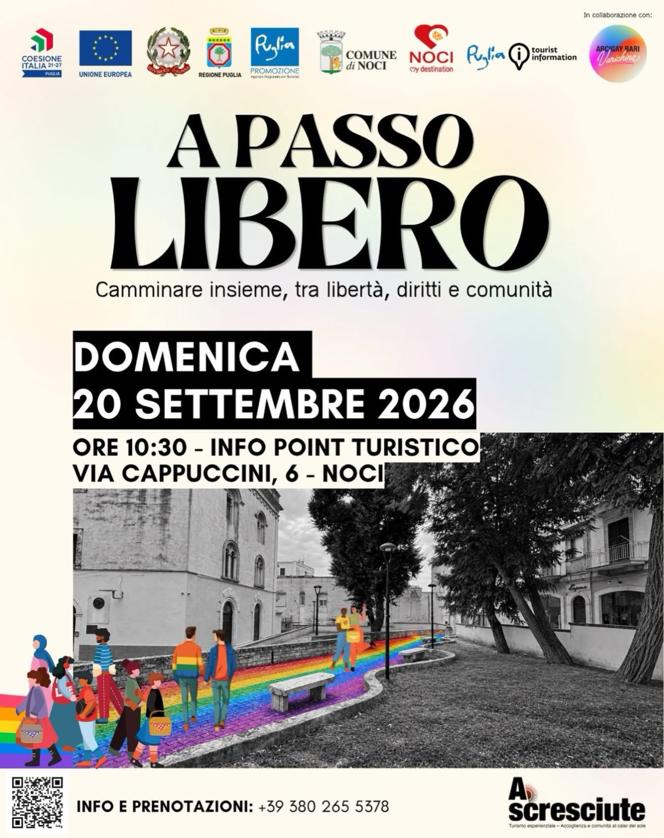 A Passo Libero: camminata per libertà e diritti a Noci con Arcigay Bari