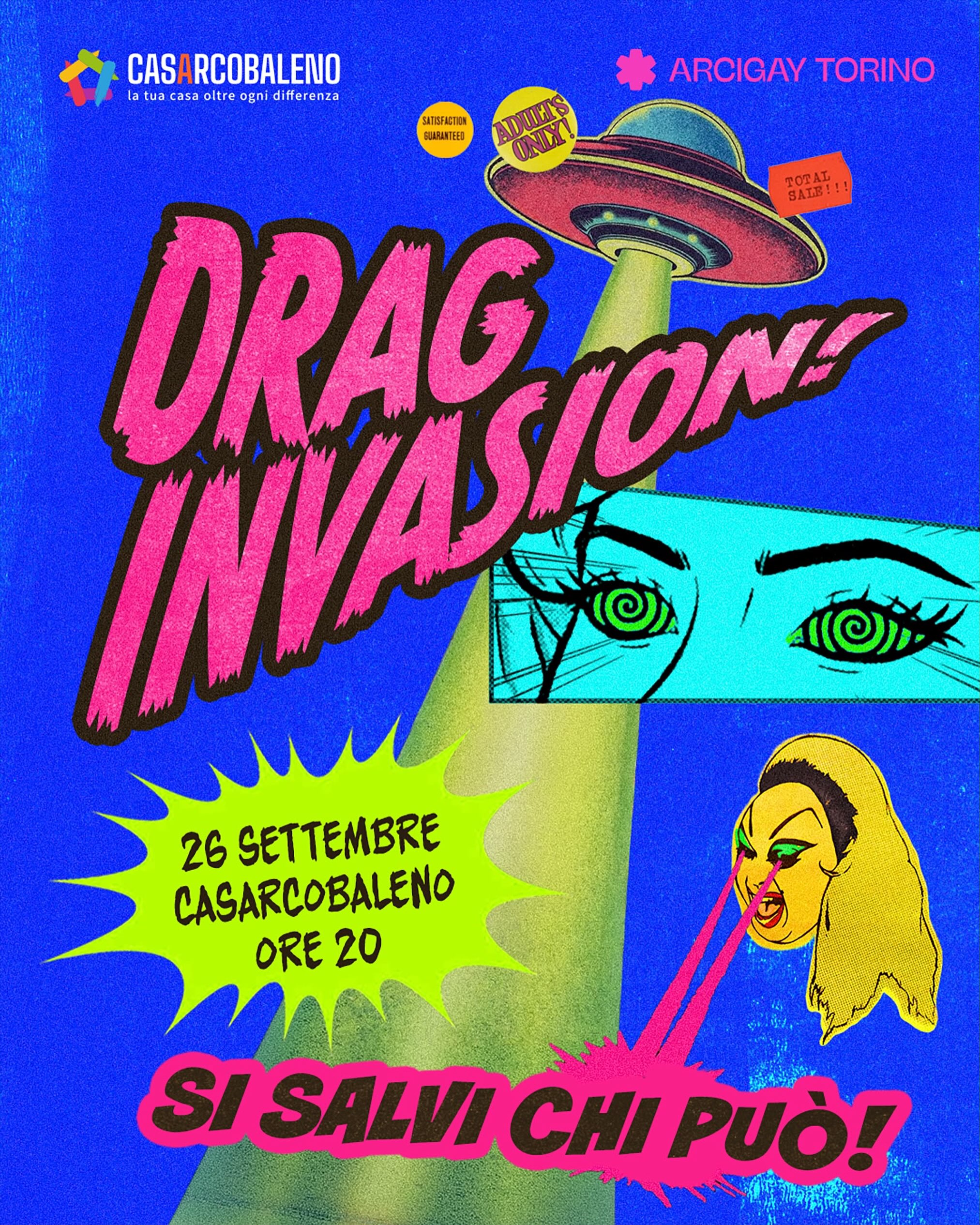 Drag Invasion a Casarcobaleno: l’evento imperdibile di Arcigay Torino